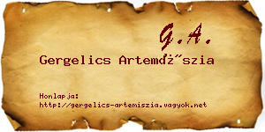 Gergelics Artemíszia névjegykártya